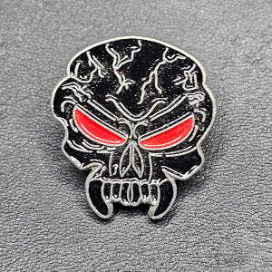 Pin Available_ Black Face_red Eyes