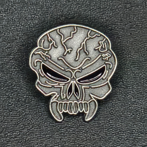 Pin Available_ Silver Face_black Eyes